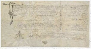 Propst Jacob Schomaker transsumiert die entsprechende Präsentation und besetzt ein Lehen am Mathias Altar zu St. Johannis. Notar Otto Hermanni. [lat.]