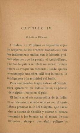 Capítulo IV. El fraile en Filipinas