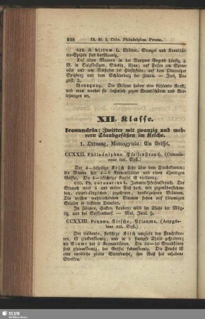 XII. Klasse. Icosandria: Zwitter mit zwanzig und mehrern Staubgefäßen im Kelche