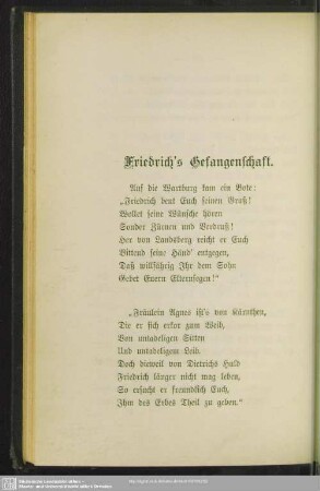 Friedrich's Gefangenschaft