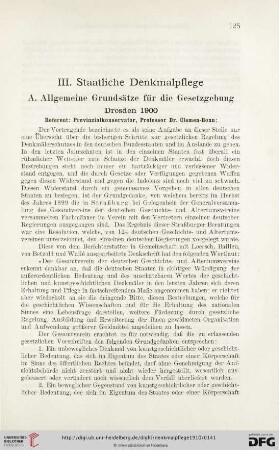 A. Allgemeine Grundsätze für die Gesetzgebung