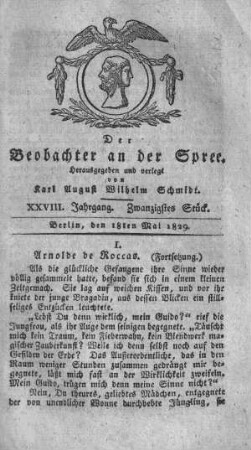 20. Stueck, 18. Mai 1829
