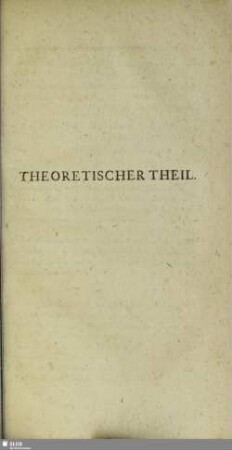 Theoretischer Theil