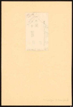Schloss Babenhausen: Perspektivische Ansicht des Westgiebels der Nordseite (Aus Skizzenbuch)