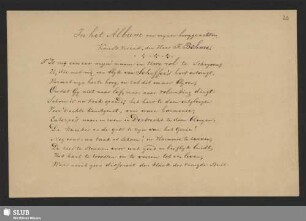 Bl. 20. Peetsold, Johannes Henricus : Stammbucheintrag