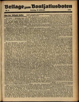 Zweite Ausgabe vom Dienstag, den 23. Februar 1932.