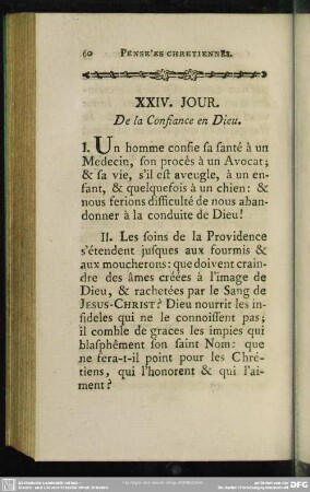 XXIV. Jour. De la Confiance en Dieu