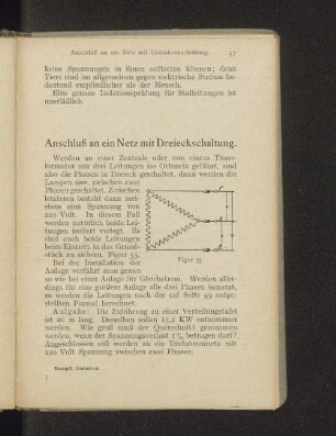 Anschluß an ein Netz mit Dreieckschaltung.