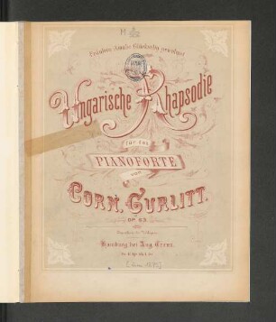 Ungarische Rhapsodie für das Pianoforte : Op. 63