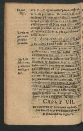 Caput VII. De Synonymis & Paronymis mysticis, transcendentalibus & Praedicamentalibus & de praedicabilibus in genere.