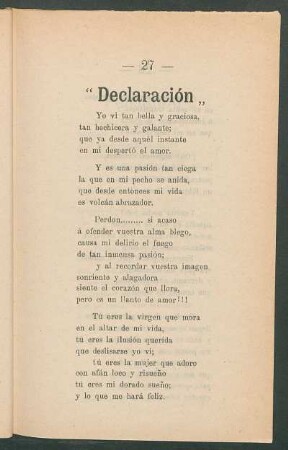 "Declaración"