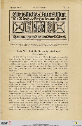 Nr. 1 (Januar 1908)