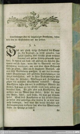 Untersuchungen über die langwierigen Krankheiten, besonders über die Wassersuchten und ihre Heilart