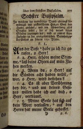 Sechster Bußpsalm.