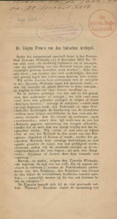 De Lingua Franca van den Indischen Archipel