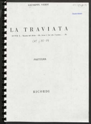 La Traviata : opera in tre atti di Francesco Maria Piave