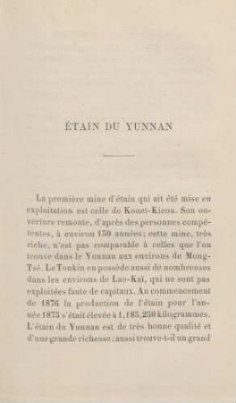 Étain du Yunnan