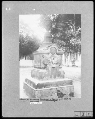 Grabmal von Geyso, gest. 1787?