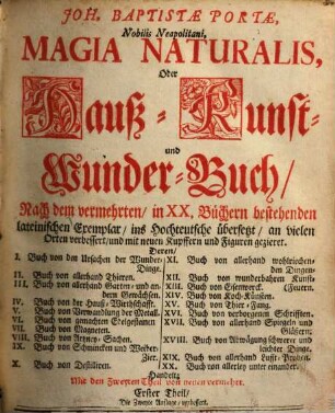 Magia Naturalis, 1