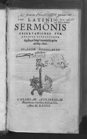 Latini sermonis observationes : per ordinem alphabeticum digestae