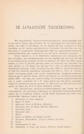 De javaansche tijdrekening