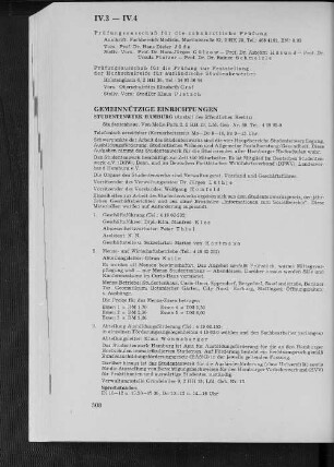 IV.4 Gemeinnützige Einrichtungen