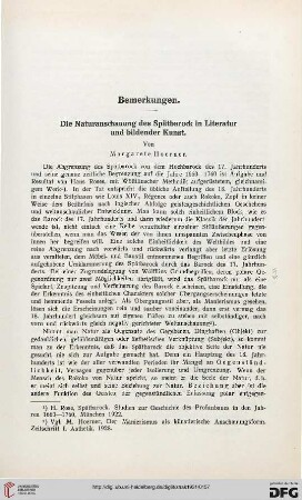 Die Naturanschauung des Spätbarock in Literatur und bildender Kunst