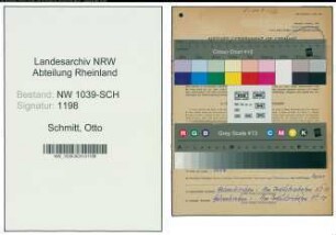 Entnazifizierung Otto Schmitt , geb. 10.12.1905 (Schlossermeister)