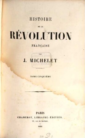Histoire de la Révolution Française, 5