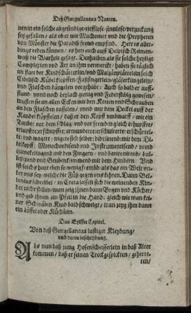 Das Eylffte Capitel.