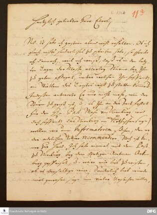 Brief von August Hermann Francke an Heinrich Julius Elers.