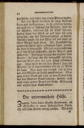 Die unvermuthete Hülfe