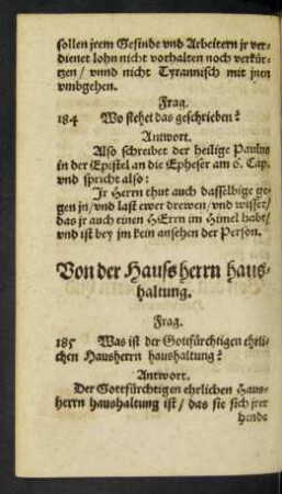 Von der Haussherrn haushaltung.