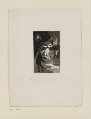Zanetto und Sylvia, Vignette aus: François Coppeé, "Le Passant", Paris 1872