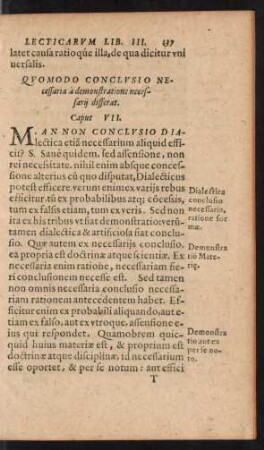 Quomodo Conclusio Necessaria ... Caput VII.