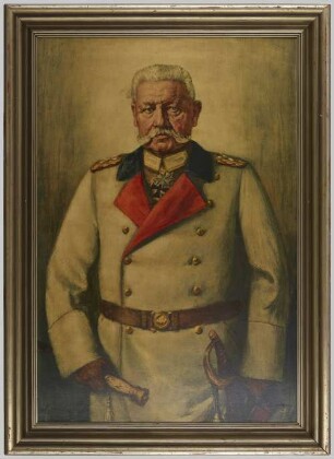 Druck: Porträt des Generalfeldmarschalls Paul von Hindenburg
