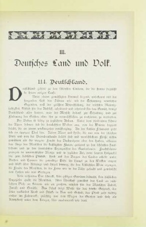 III. Deutsches Land und Volk