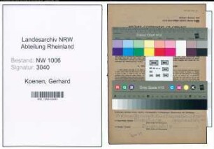 Entnazifizierung Gerhard Koenen , geb. 26.07.1906 ()