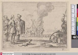 [Eine Sklave bewacht Handelswaren; A slave guarding merchandise]
