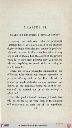 II. Rules for producing pictorial effect