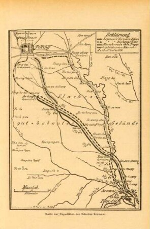 Karte zur Expedition des Admiral Seymour