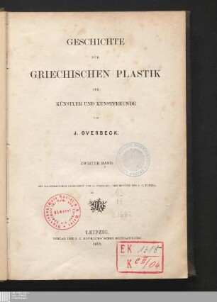 2: Geschichte der griechischen Plastik : für Künstler und Kunstfreunde