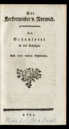 Der Kerkermeister v. Norwich