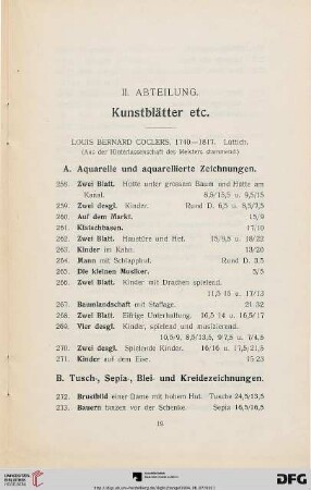 II. Abteilung. Kunstblätter (Nr. 258-517a)