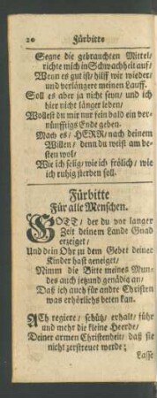 Fürbitte Für alle Menschen