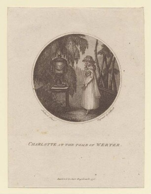 "Charlotte at the tomb of Werter" Lotte an Werthers Grab