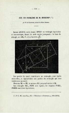 Sur un problème de M. Busschop.