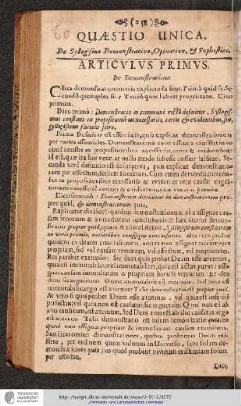 QUAESTIO UNICA.