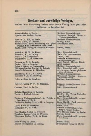 Berliner und auswärtige Verleger