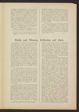 Deiche und Dämme, Schleusen und Siele